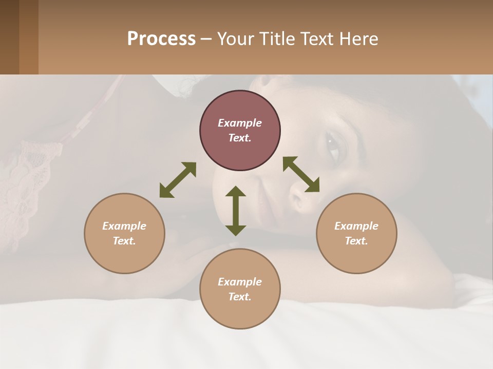 A Beautiful Woman Laying On Top Of A Bed PowerPoint Template