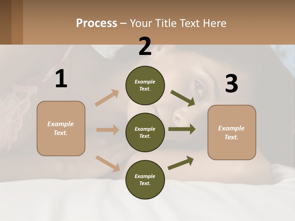 A Beautiful Woman Laying On Top Of A Bed PowerPoint Template