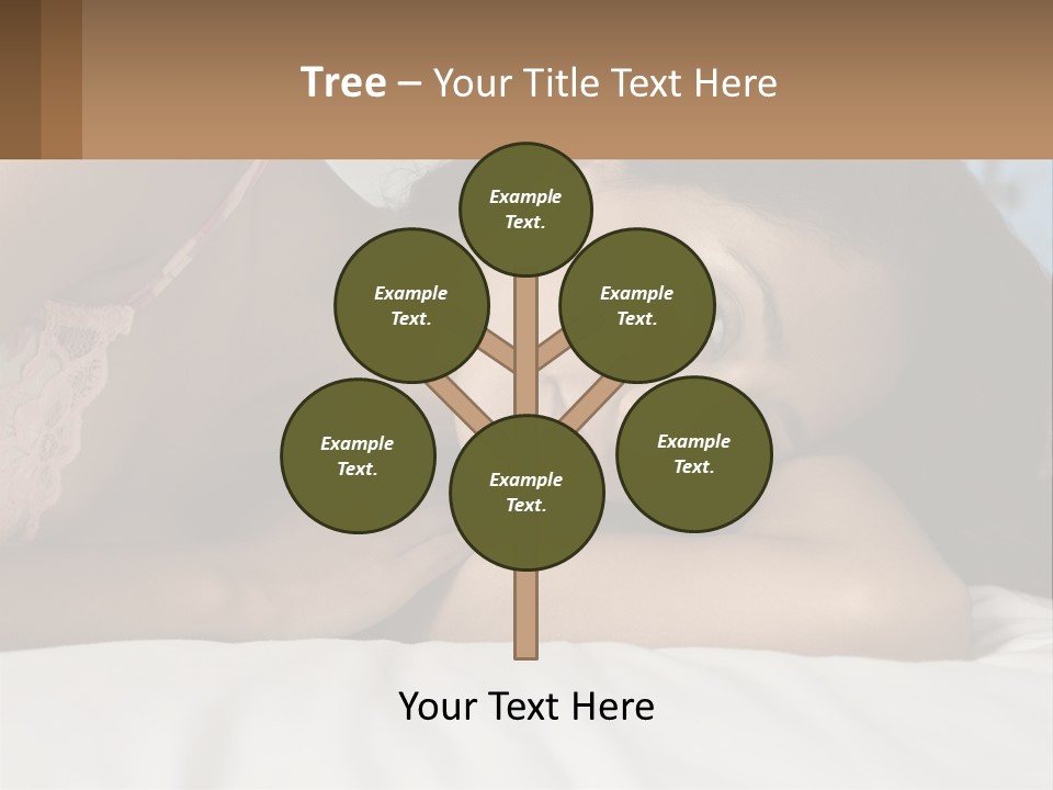 A Beautiful Woman Laying On Top Of A Bed PowerPoint Template