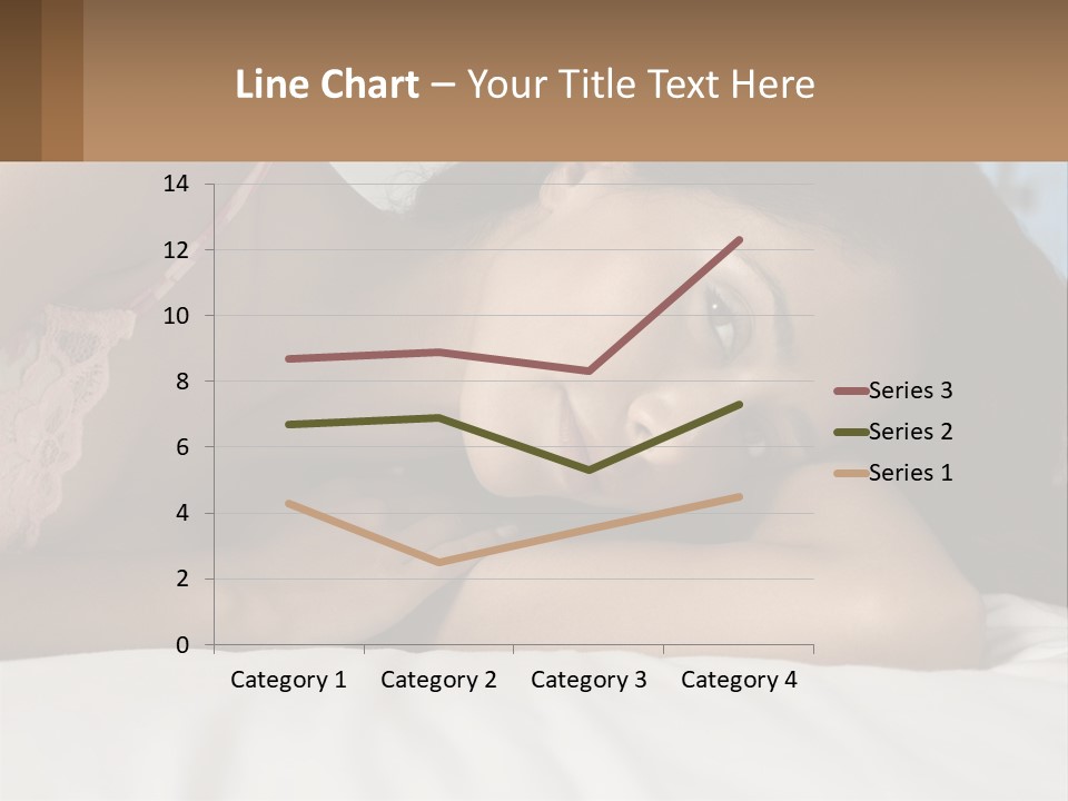 A Beautiful Woman Laying On Top Of A Bed PowerPoint Template