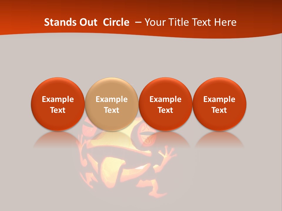 A Pumpkin With A Frog Carved Into It PowerPoint Template