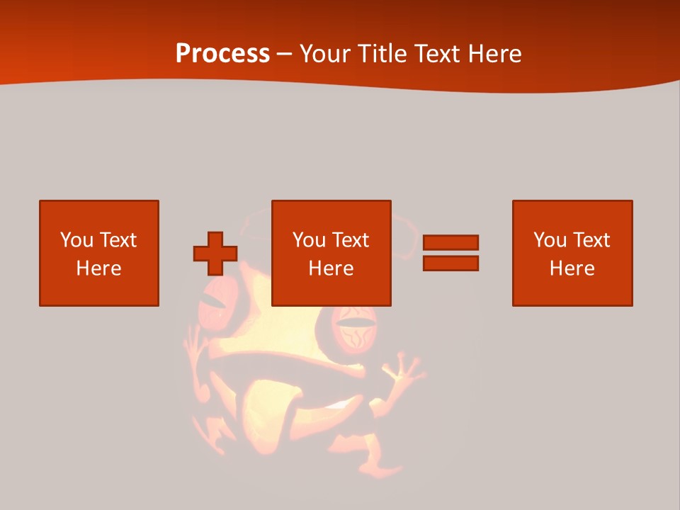 A Pumpkin With A Frog Carved Into It PowerPoint Template