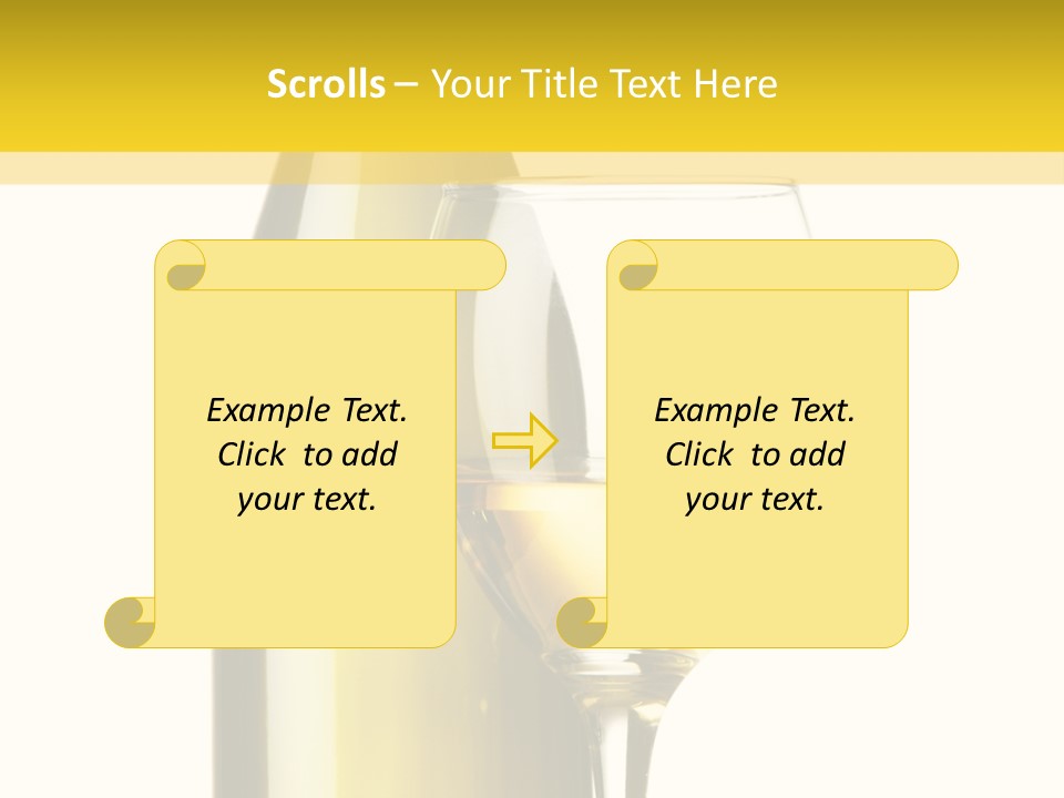 A Bottle Of Wine Next To A Glass Of Wine PowerPoint Template