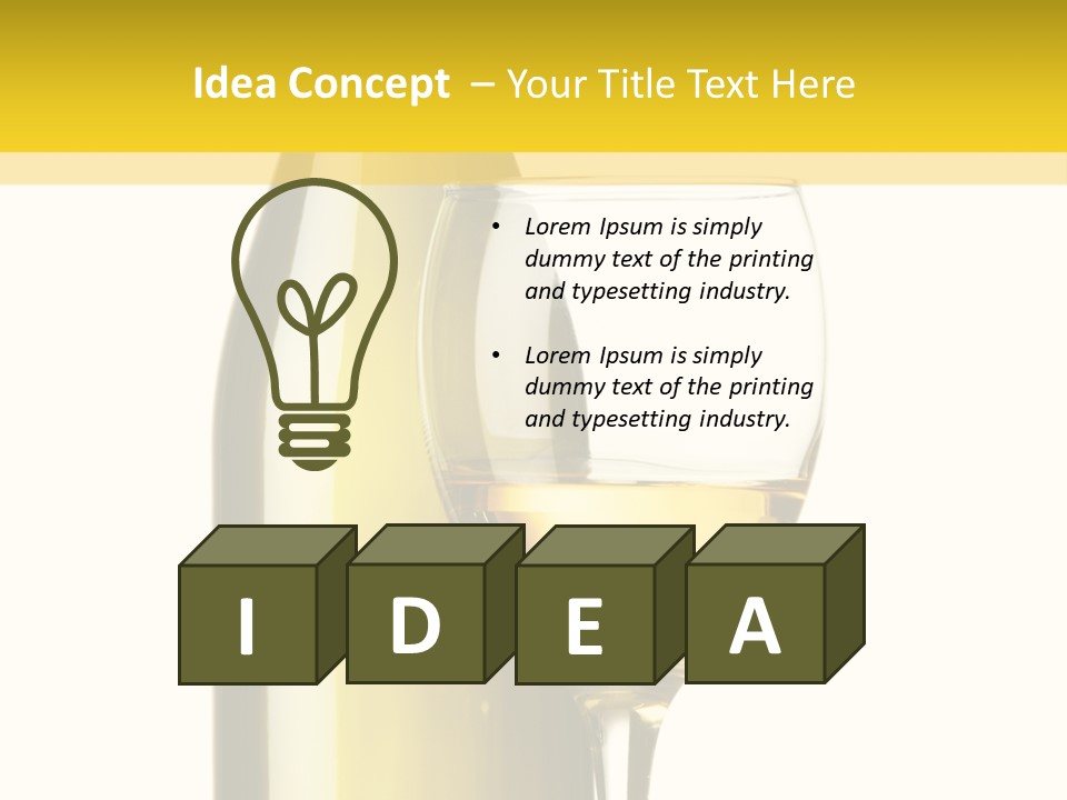 A Bottle Of Wine Next To A Glass Of Wine PowerPoint Template