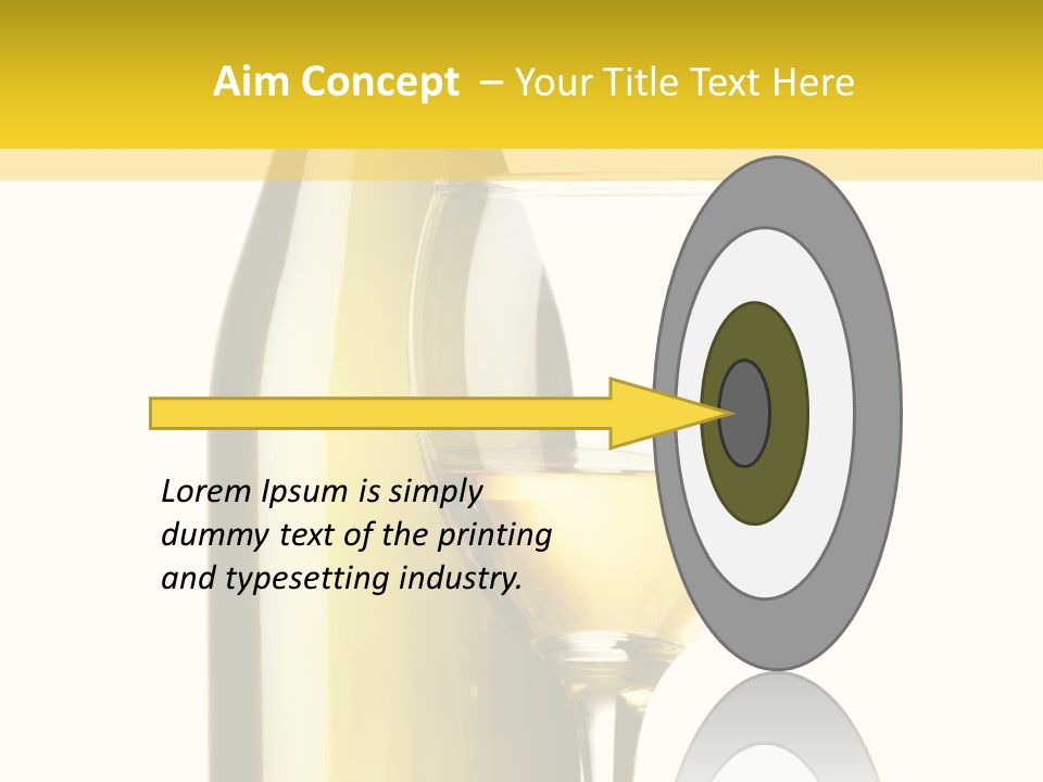 A Bottle Of Wine Next To A Glass Of Wine PowerPoint Template