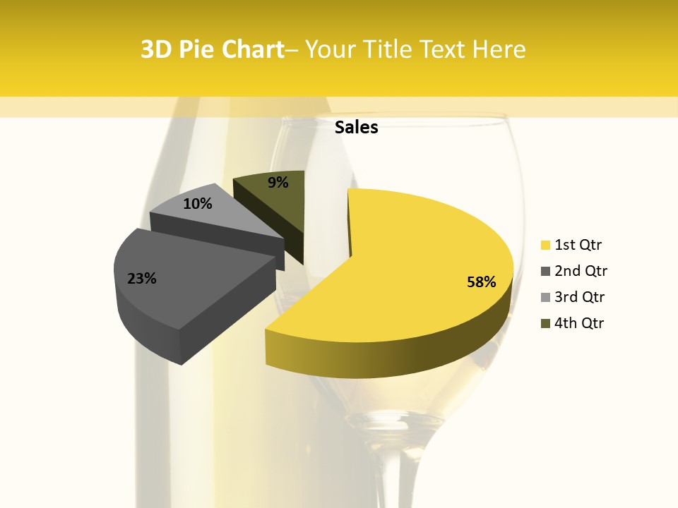 A Bottle Of Wine Next To A Glass Of Wine PowerPoint Template