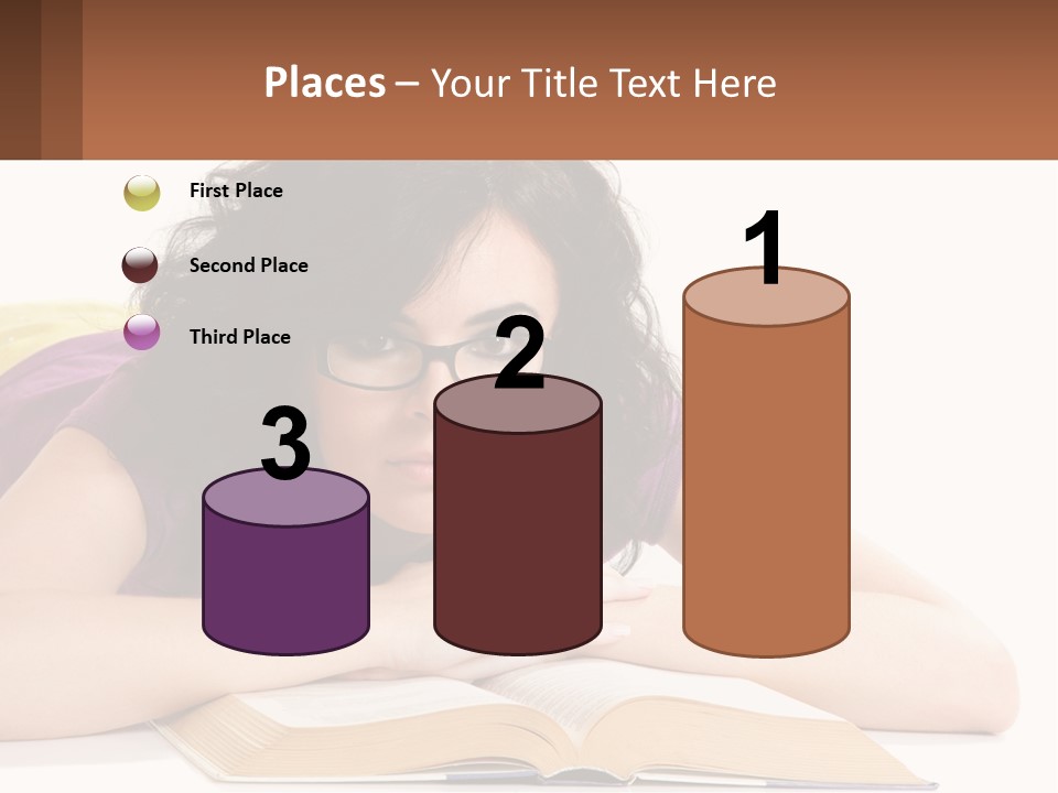 A Woman Laying On A Table With A Book In Front Of Her PowerPoint Template