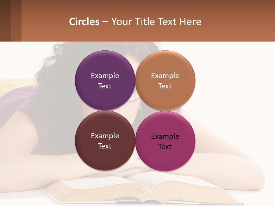 A Woman Laying On A Table With A Book In Front Of Her PowerPoint Template