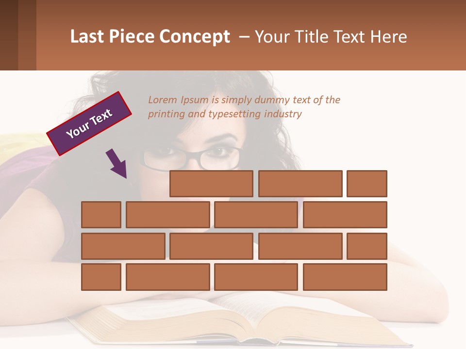 A Woman Laying On A Table With A Book In Front Of Her PowerPoint Template