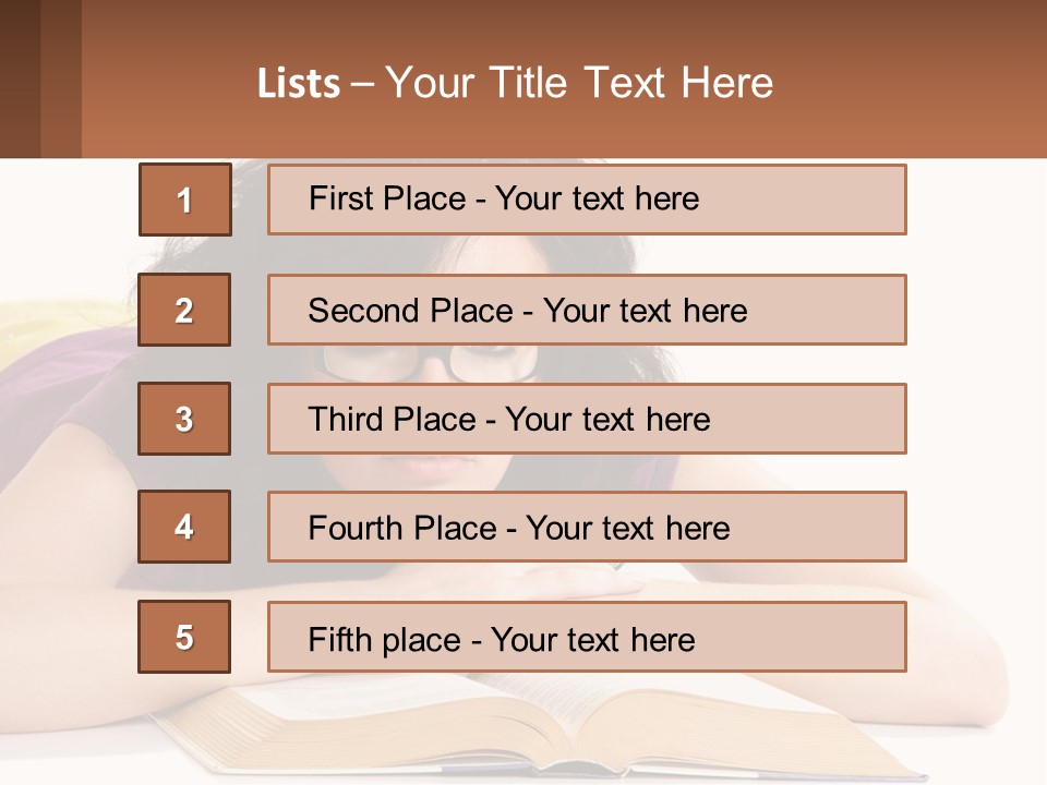 A Woman Laying On A Table With A Book In Front Of Her PowerPoint Template