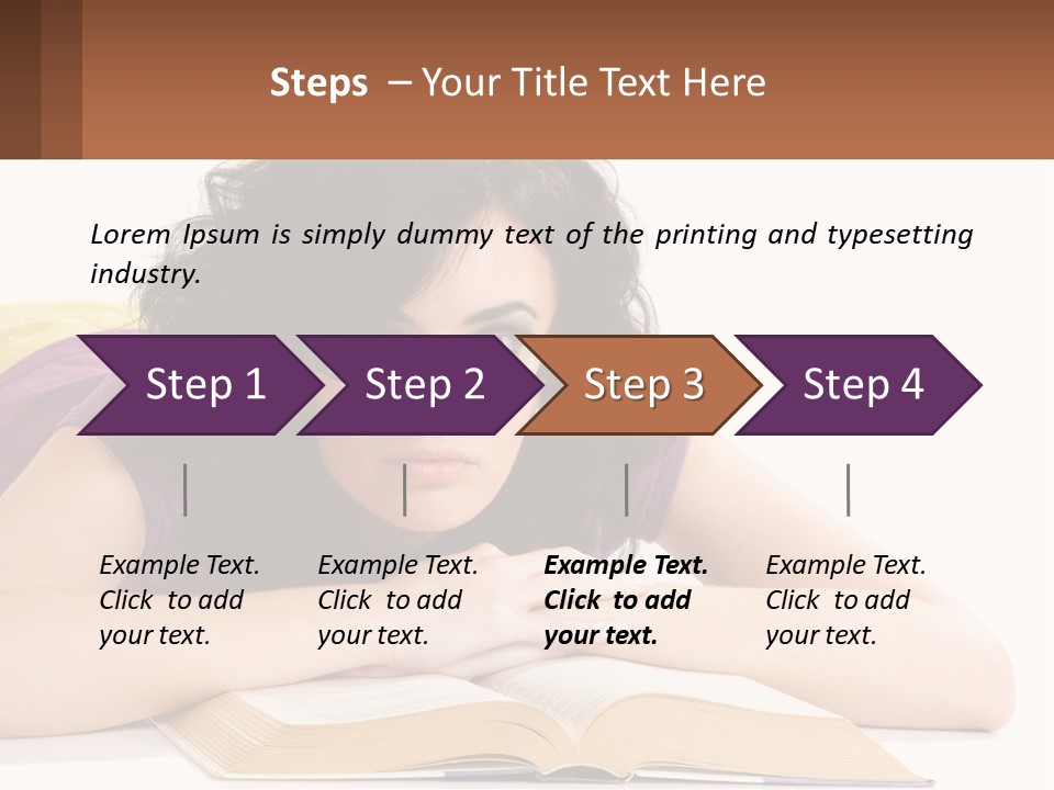 A Woman Laying On A Table With A Book In Front Of Her PowerPoint Template