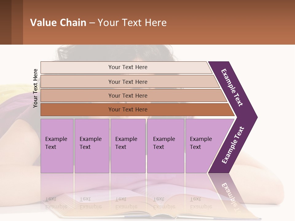 A Woman Laying On A Table With A Book In Front Of Her PowerPoint Template