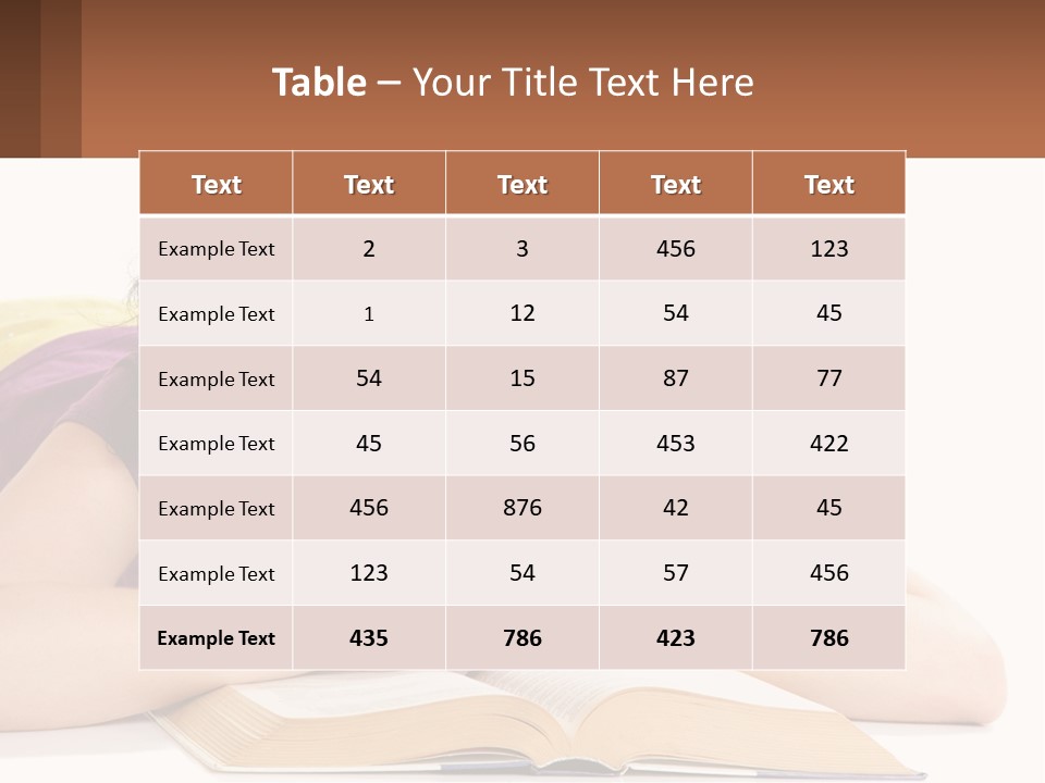 A Woman Laying On A Table With A Book In Front Of Her PowerPoint Template