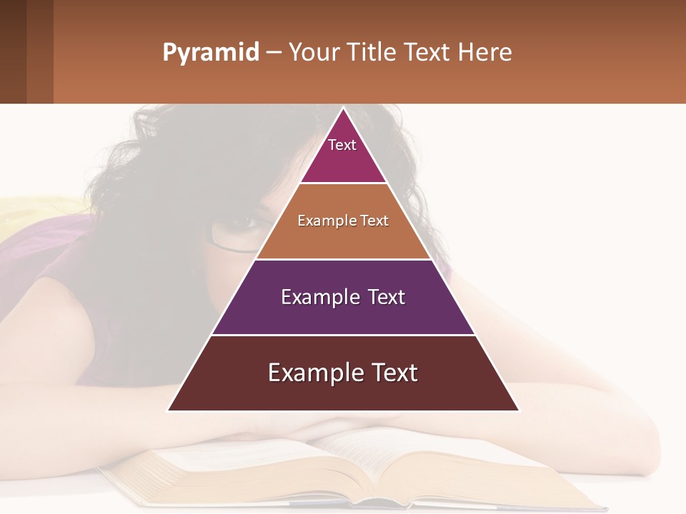 A Woman Laying On A Table With A Book In Front Of Her PowerPoint Template