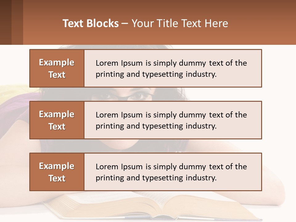 A Woman Laying On A Table With A Book In Front Of Her PowerPoint Template