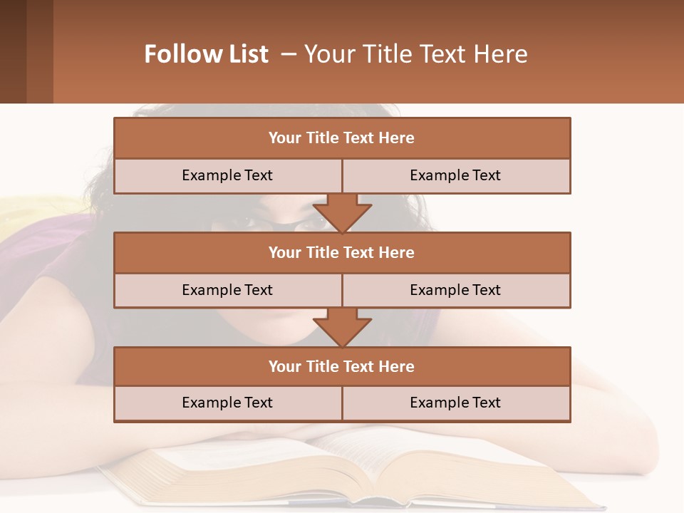 A Woman Laying On A Table With A Book In Front Of Her PowerPoint Template