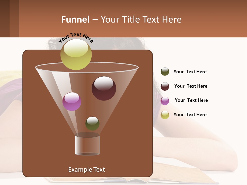A Woman Laying On A Table With A Book In Front Of Her PowerPoint Template