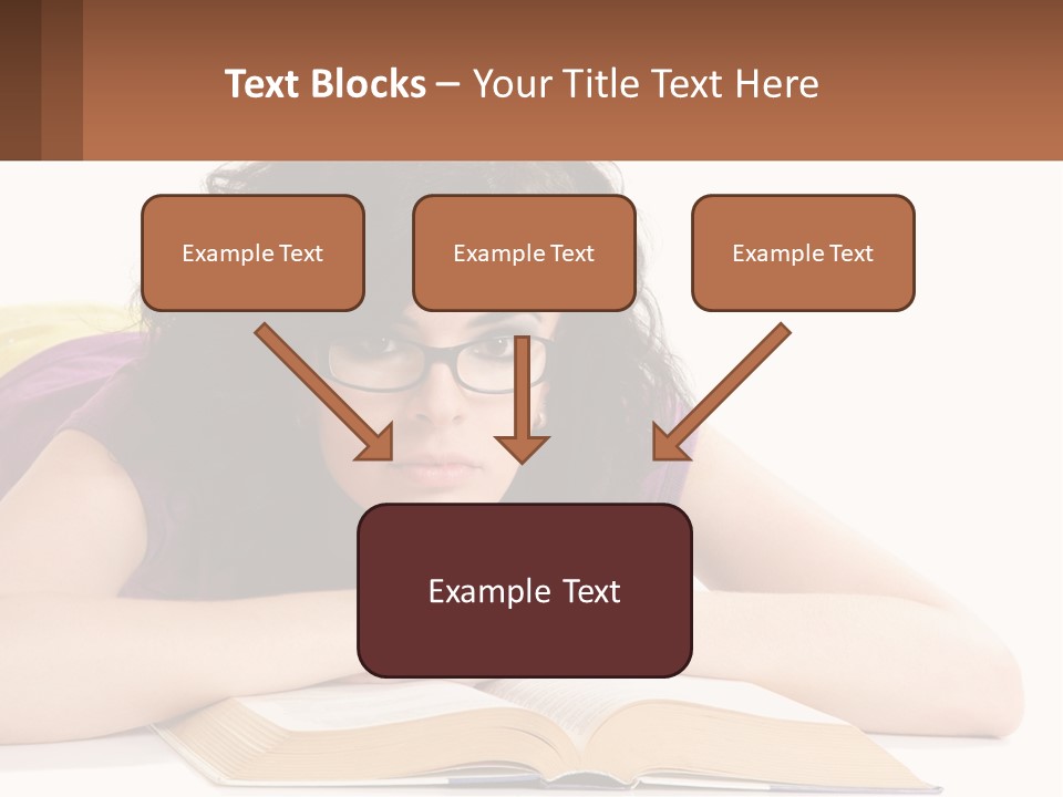 A Woman Laying On A Table With A Book In Front Of Her PowerPoint Template