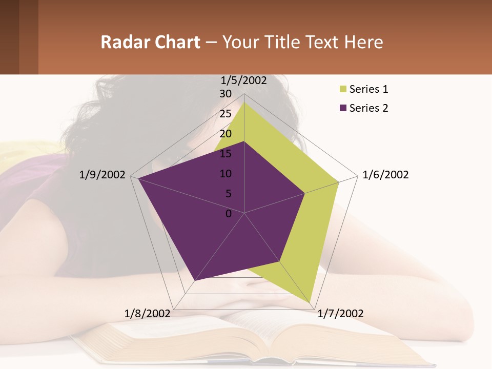 A Woman Laying On A Table With A Book In Front Of Her PowerPoint Template