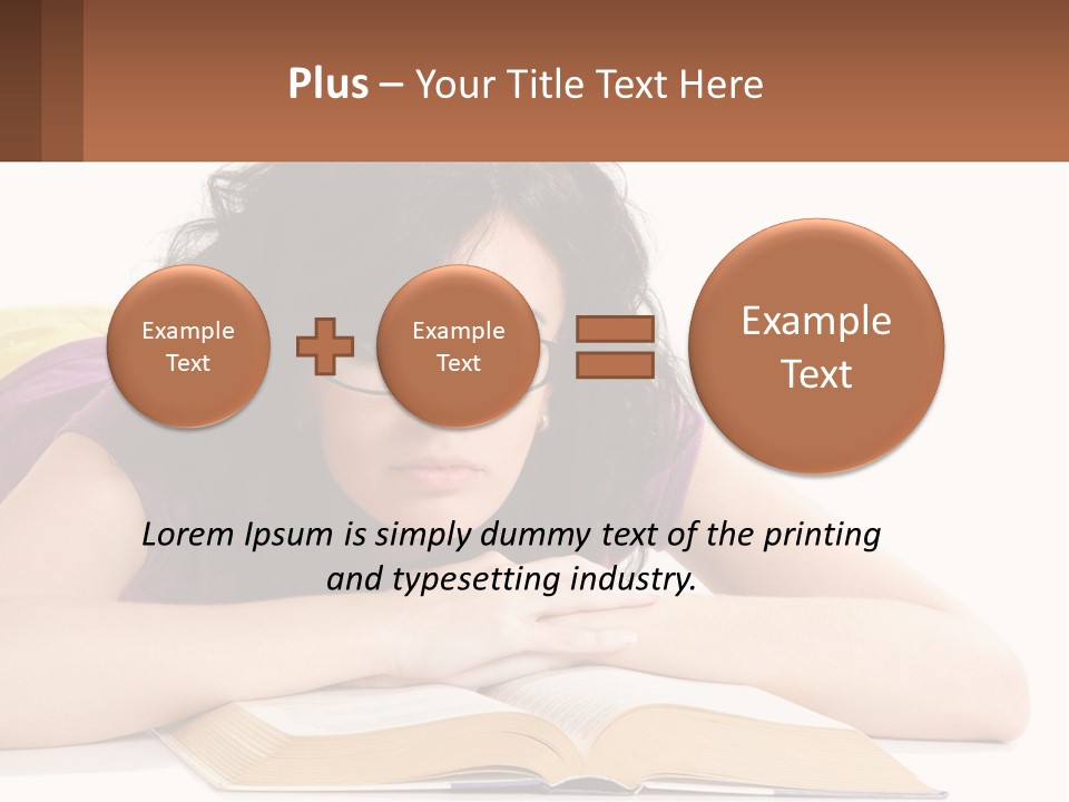 A Woman Laying On A Table With A Book In Front Of Her PowerPoint Template