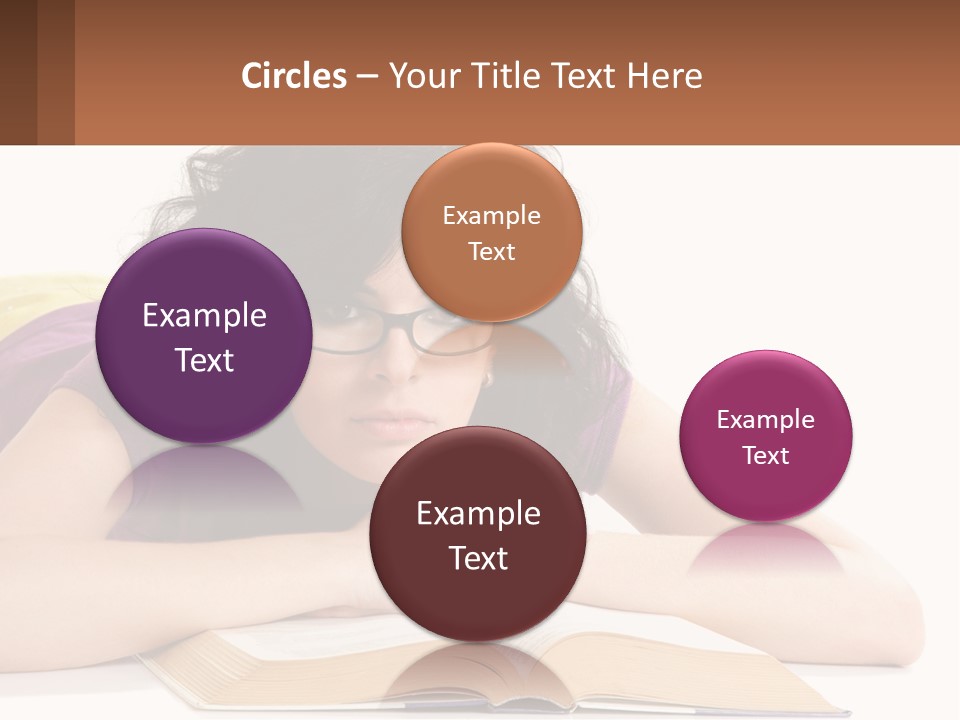 A Woman Laying On A Table With A Book In Front Of Her PowerPoint Template