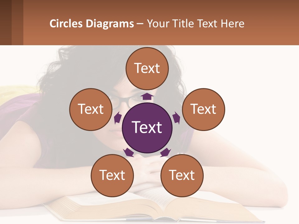 A Woman Laying On A Table With A Book In Front Of Her PowerPoint Template