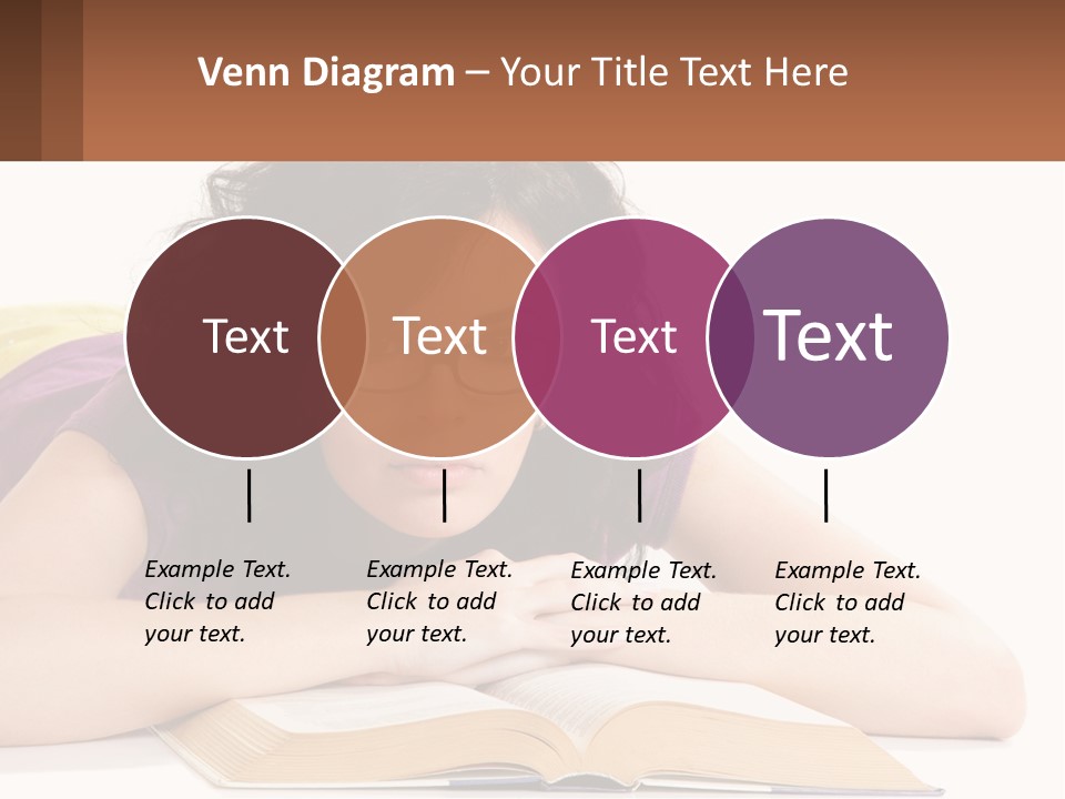 A Woman Laying On A Table With A Book In Front Of Her PowerPoint Template