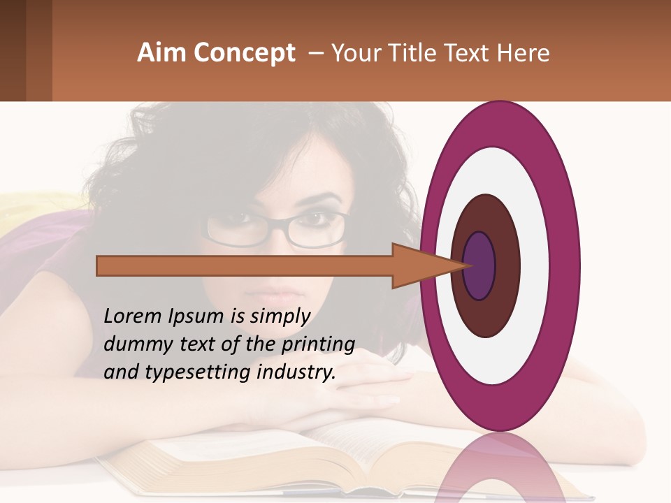 A Woman Laying On A Table With A Book In Front Of Her PowerPoint Template