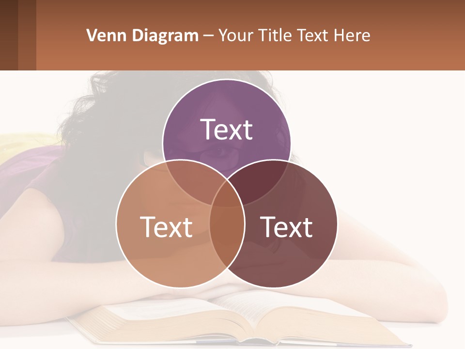A Woman Laying On A Table With A Book In Front Of Her PowerPoint Template