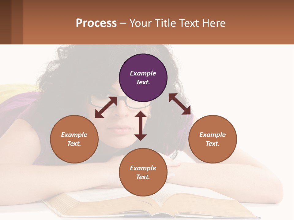 A Woman Laying On A Table With A Book In Front Of Her PowerPoint Template