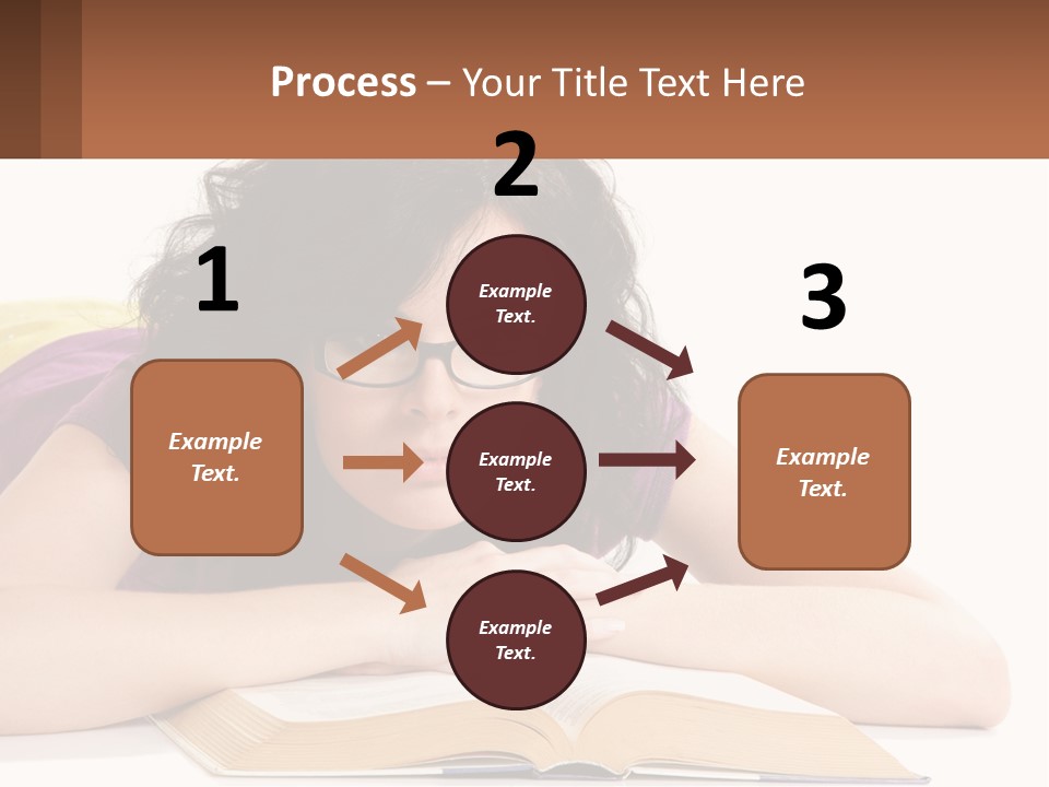 A Woman Laying On A Table With A Book In Front Of Her PowerPoint Template