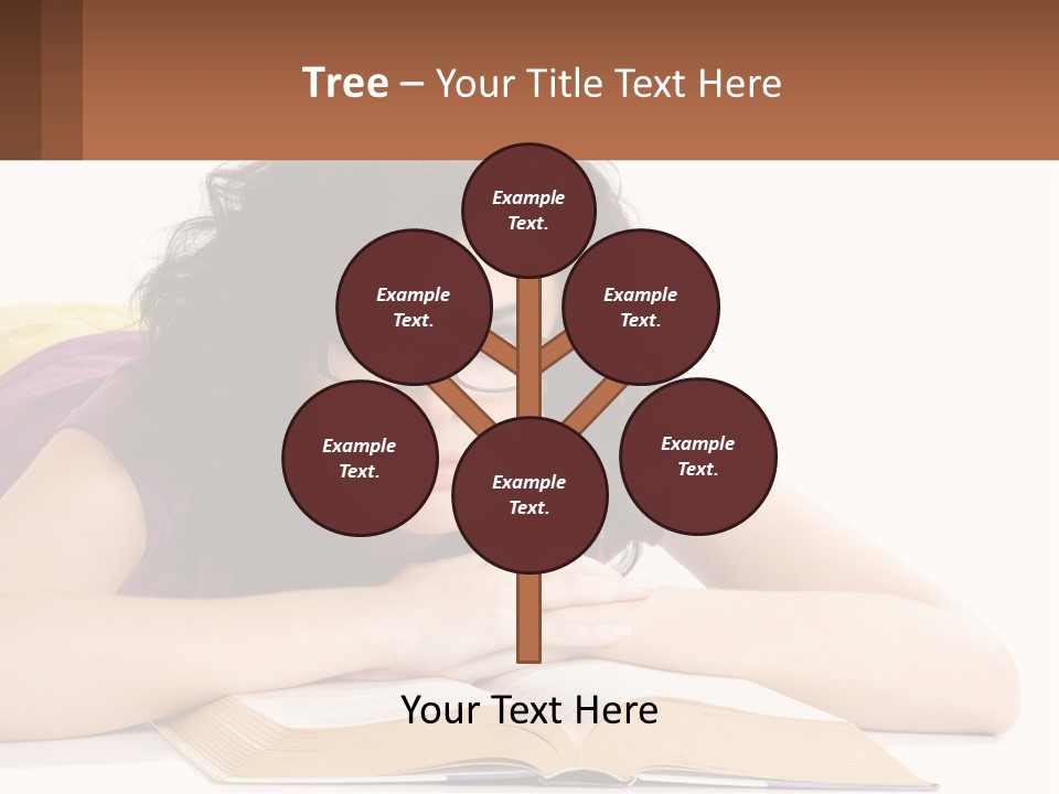 A Woman Laying On A Table With A Book In Front Of Her PowerPoint Template