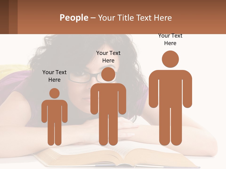 A Woman Laying On A Table With A Book In Front Of Her PowerPoint Template