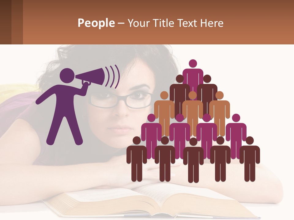 A Woman Laying On A Table With A Book In Front Of Her PowerPoint Template