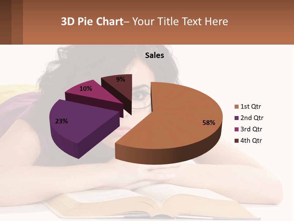 A Woman Laying On A Table With A Book In Front Of Her PowerPoint Template