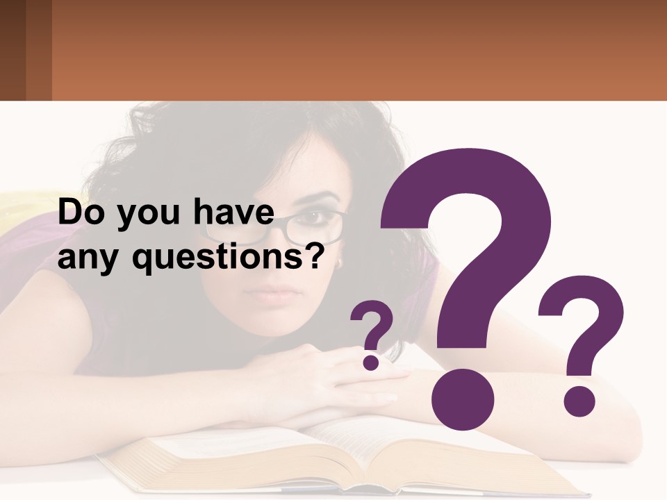 A Woman Laying On A Table With A Book In Front Of Her PowerPoint Template