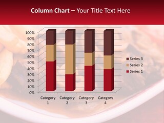 A Plate Of Food With Meat And Mushrooms On It PowerPoint Template