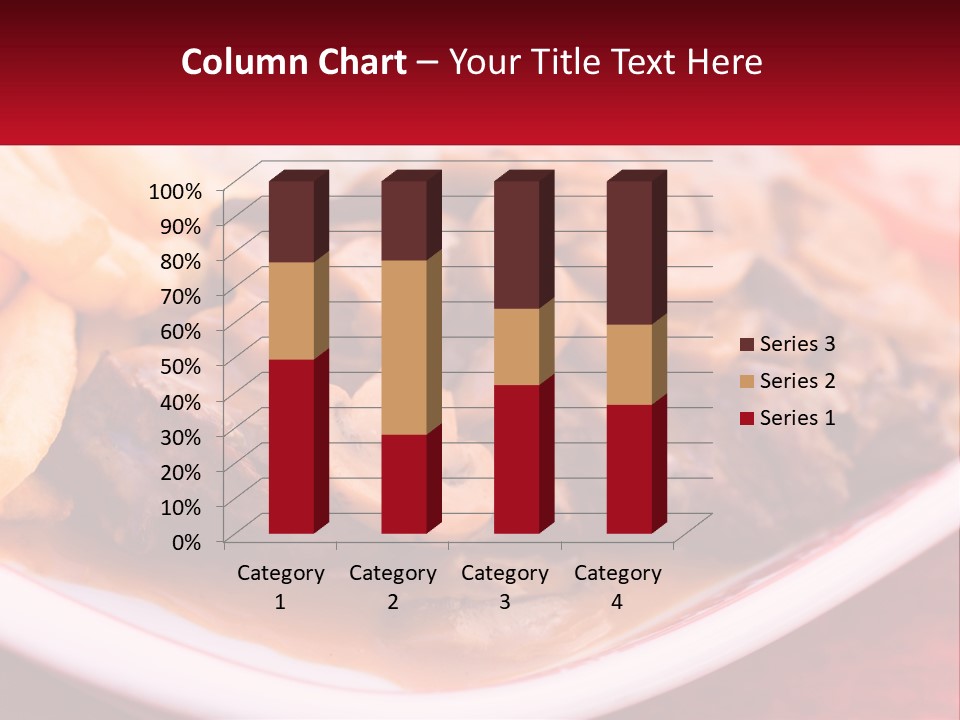 A Plate Of Food With Meat And Mushrooms On It PowerPoint Template