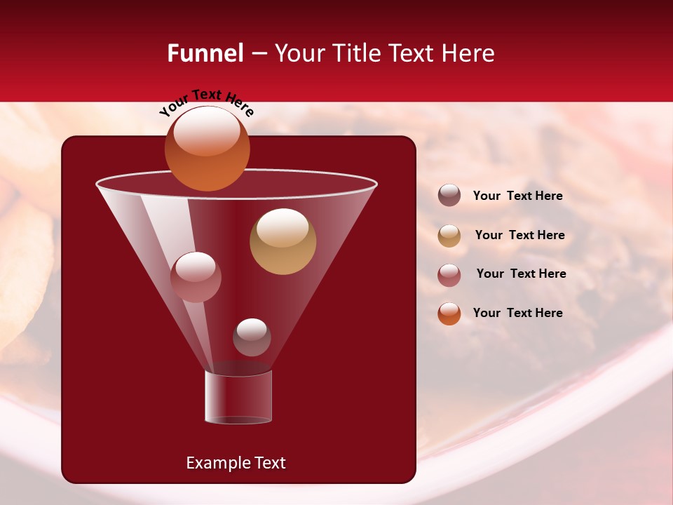 A Plate Of Food With Meat And Mushrooms On It PowerPoint Template