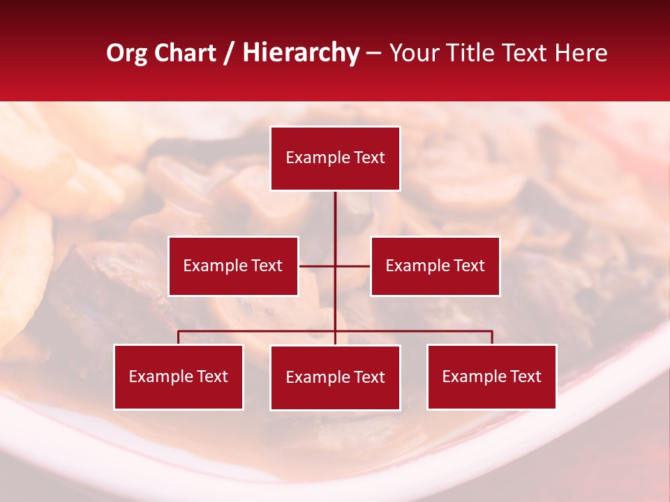 A Plate Of Food With Meat And Mushrooms On It PowerPoint Template