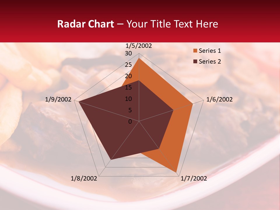 A Plate Of Food With Meat And Mushrooms On It PowerPoint Template