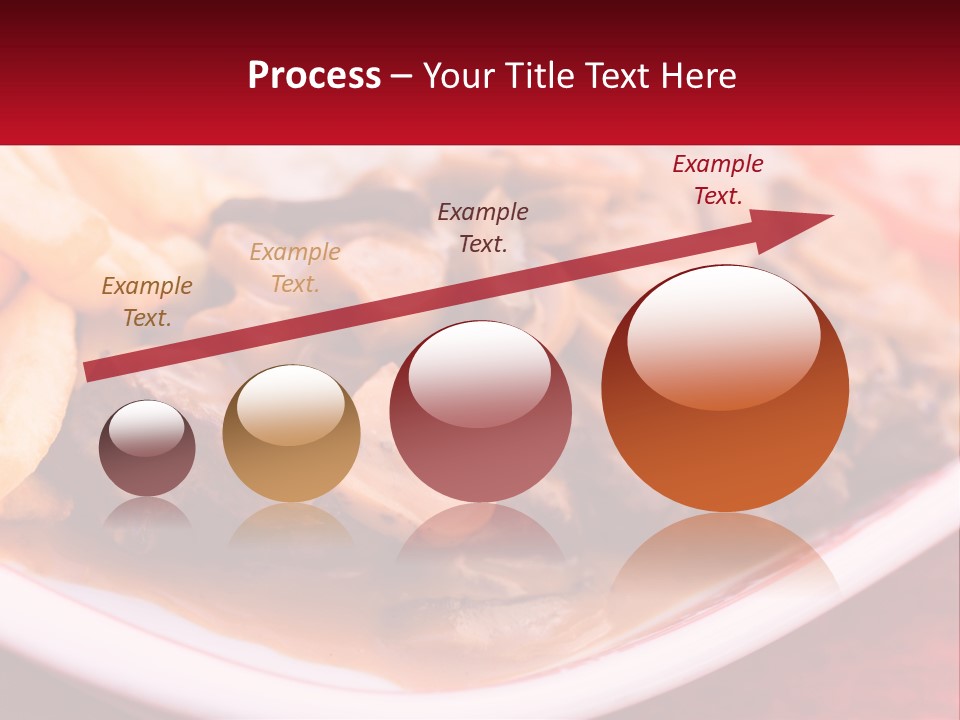 A Plate Of Food With Meat And Mushrooms On It PowerPoint Template