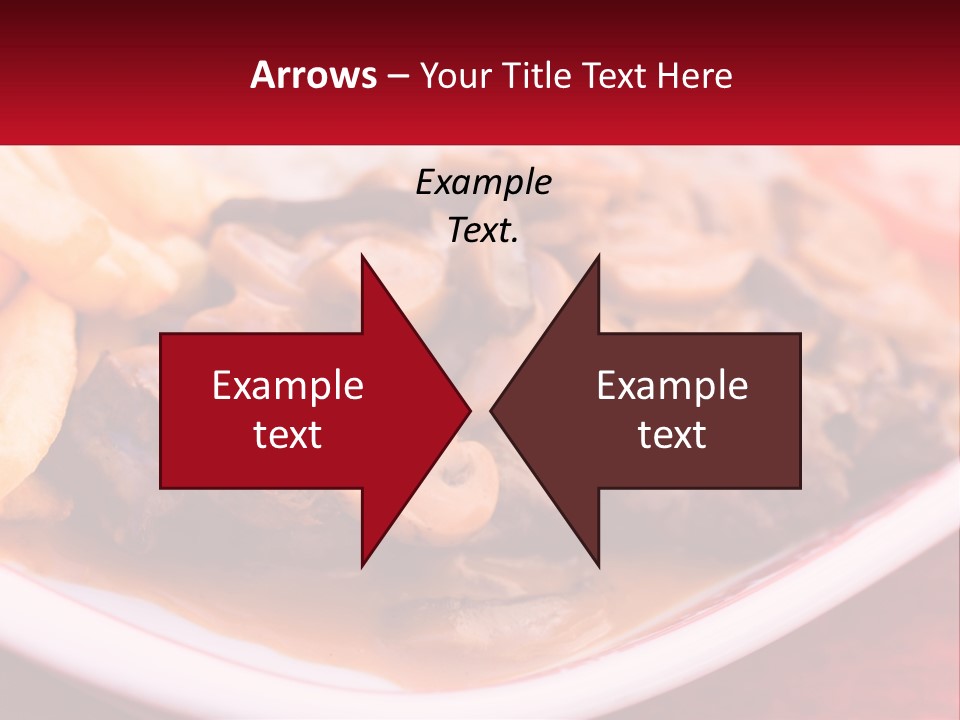 A Plate Of Food With Meat And Mushrooms On It PowerPoint Template