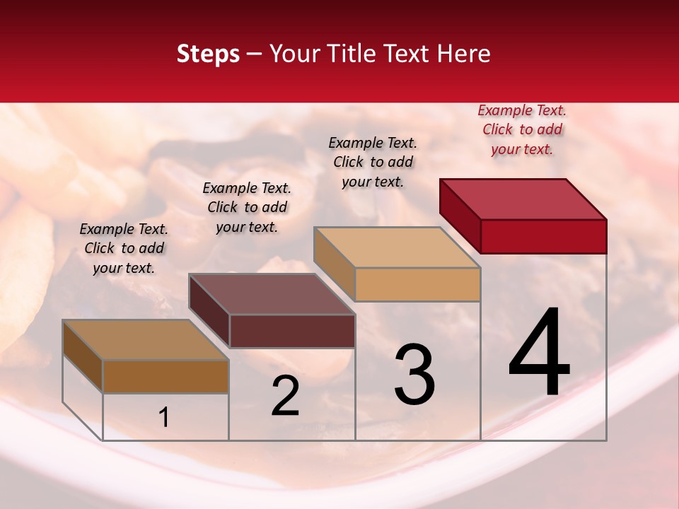 A Plate Of Food With Meat And Mushrooms On It PowerPoint Template