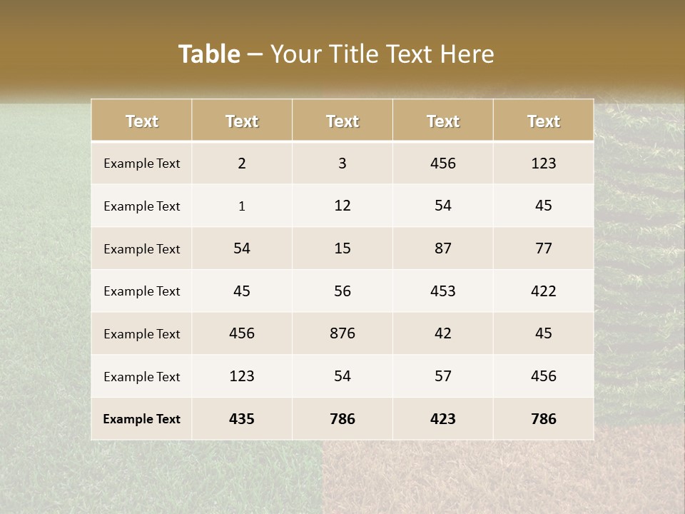 A Large Pile Of Green Grass In A Field PowerPoint Template
