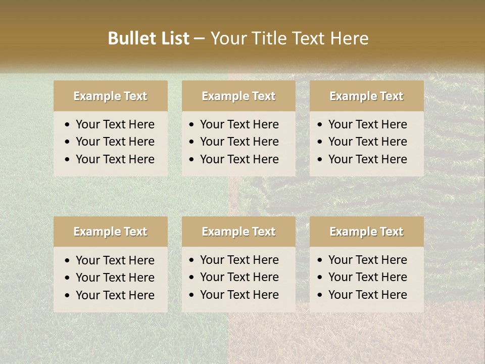 A Large Pile Of Green Grass In A Field PowerPoint Template