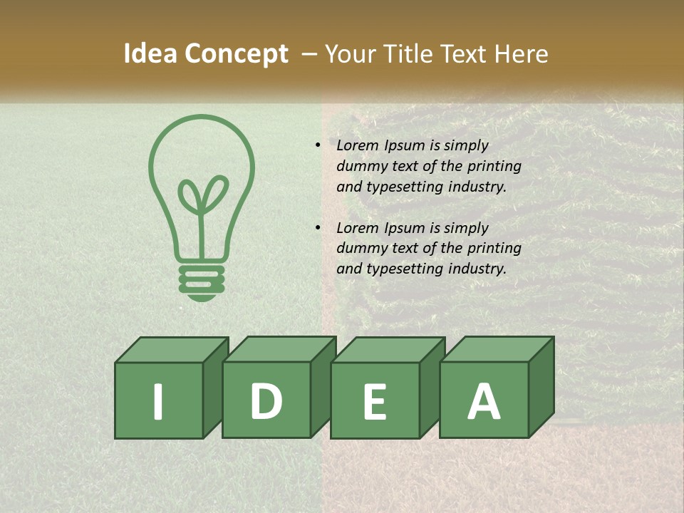 A Large Pile Of Green Grass In A Field PowerPoint Template