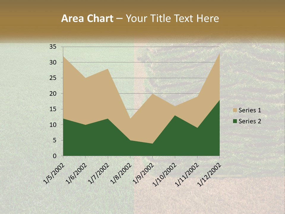 A Large Pile Of Green Grass In A Field PowerPoint Template