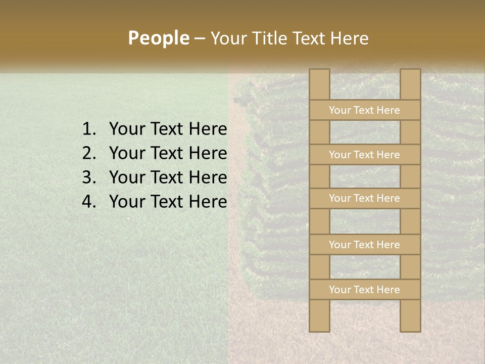 A Large Pile Of Green Grass In A Field PowerPoint Template