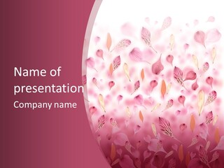 A Beautiful Pink Flower Powerpoint Presentation PowerPoint Template